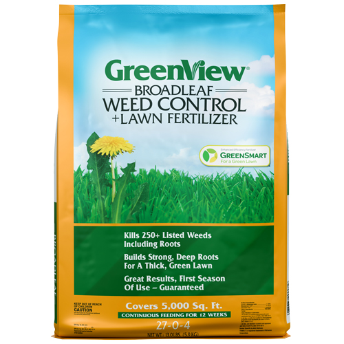 GreenView Broadleaf Weed Control plus Lawn Food with GreenSmart
